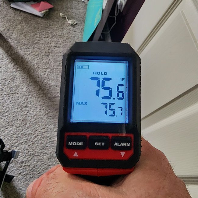 Thermostat on an air conditioning system in a Fort Worth home